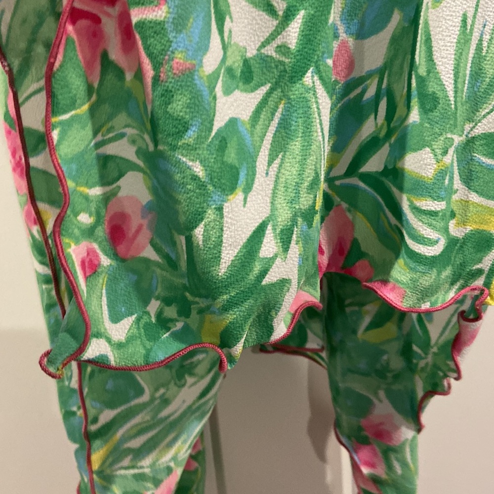 NWT Bonnie Jean girl size 12 floral print dress high center low left/right sides - Picture 9 of 9